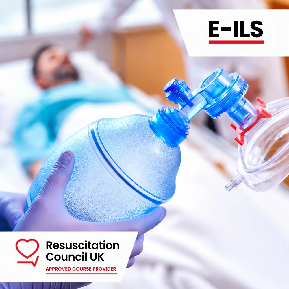E-ILS Immediate Life Support course with clinical BVM airway management and emergency resuscitation simulation